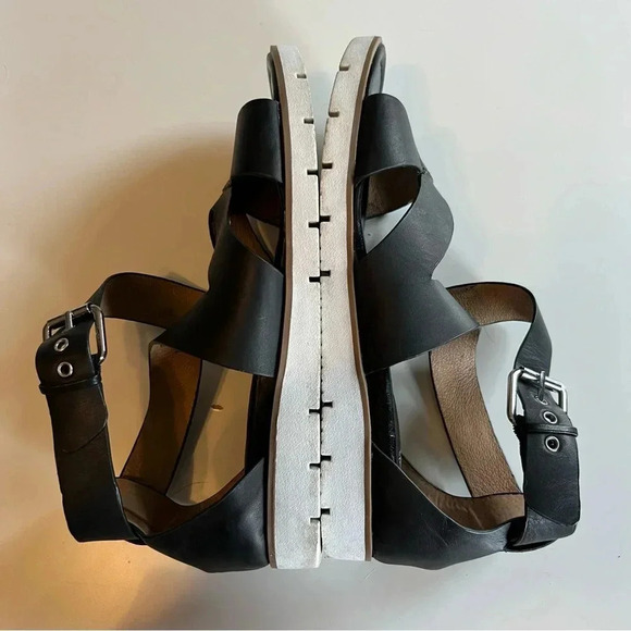 Sofft Womens Mirabelle Black Leather Sandal Size 9.5 GUC - Picture 4 of 7